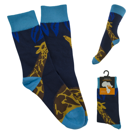 Giraffe-on Blue